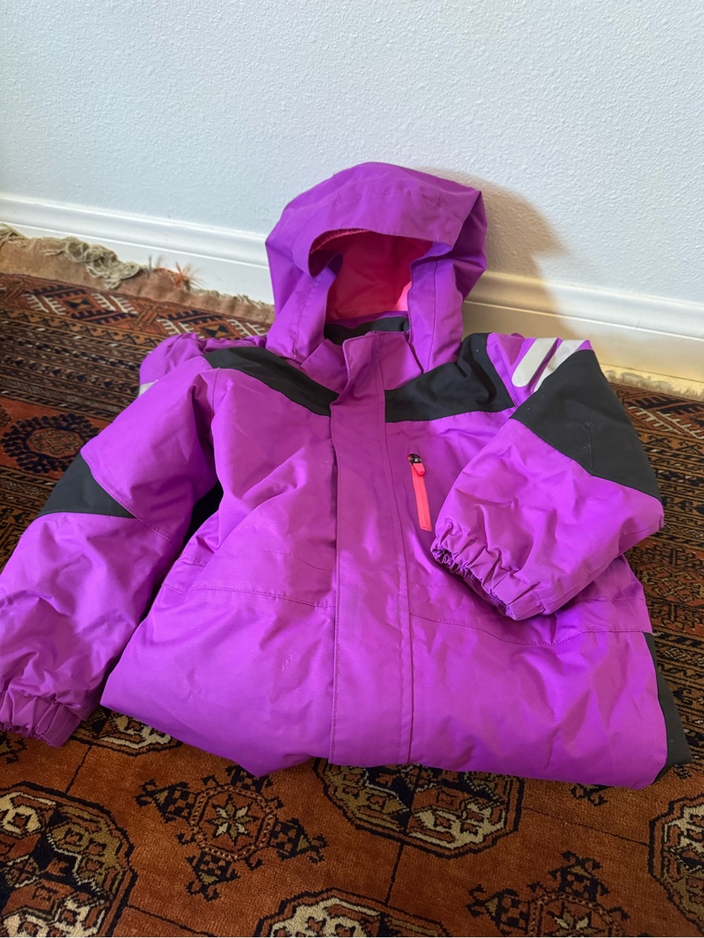 H&M Purple and Black Kids One-Piece Snowsuit - Picture 4 of 5